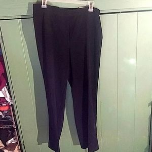 Black pleated trousers